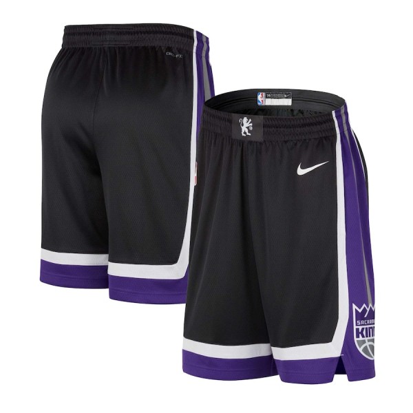 Sacramento Kings NBA Shorts Nike 2023-24 Icon Edition Schwarz Swingman - Herren